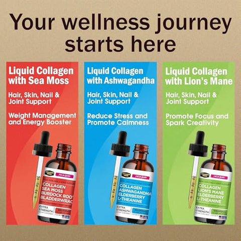 Collagen Mojo - Colágeno Líquido Mojo – Mulheres | Fortaleça sua pele e cabelo | 100% natural