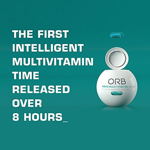 ORB Wellness - ORB Men’s MULTIVITAMIN Fish Oil – Suporte completo para a saúde do coração, antioxidante, humor positivo – 21 vitaminas essenciais – 60 cápsulas