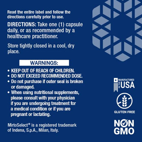Extrato Padronizado de Mirtilo Europeu 100 mg – Suplemento de Vaccinium Myrtillus para Suporte à Saúde Ocular – Sem Glúten, Não-OGM, Vegetariano – 90 Cápsulas - Life Extension