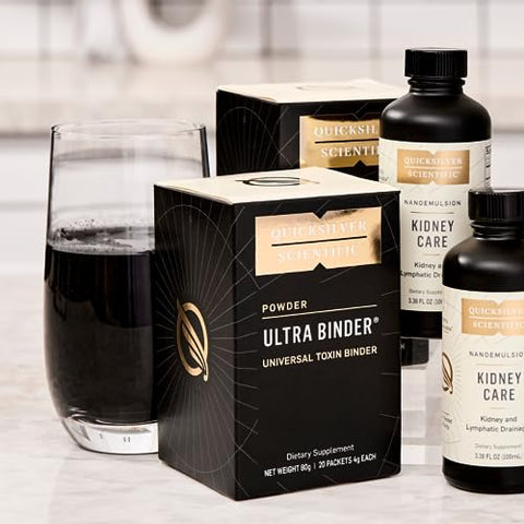 Ultra Binder Stick Packets – Desintoxicante Multi Toxinas com Argila Bentonita em Pó, Zeólita Detox – 10g - Quicksilver Scientific