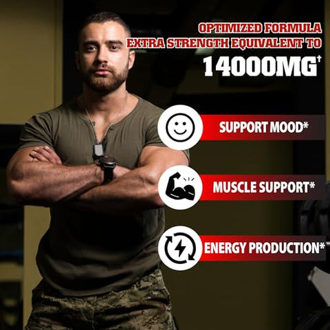 agobi - 2 Pacotes 60 Cápsulas – Impulsionador de Testosterona para Homens, Construção Muscular, Energia