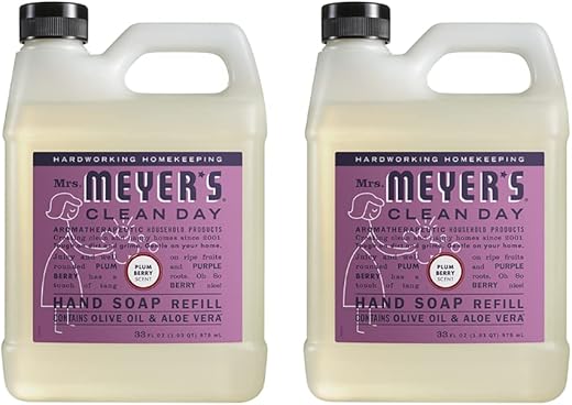 MRS. MEYER'S CLEAN DAY - Refil Sabonete Líquido para as Mãos Plum Berry MRS. MEYER’S CLEAN DAY 33 fl oz (Pack com 2)