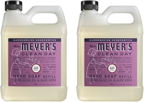 MRS. MEYER'S CLEAN DAY - Refil Sabonete Líquido para as Mãos Plum Berry MRS. MEYER’S CLEAN DAY 33 fl oz (Pack com 2)