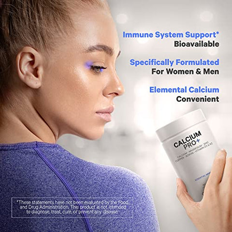 Cálcio 500mg, Vitamina D3, Magnésio, Zinco, Cobre, Boro, Vitamina K2 – Suprimento de 2 Meses – Comprimidos de Cálcio Elemental - Codeage