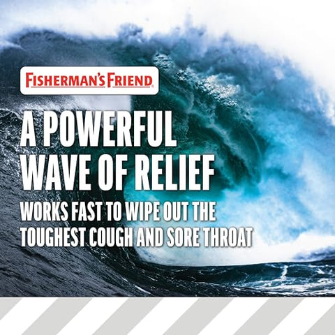 Fisherman's Friend - Fisherman’s Friend Pastilhas para Tosse, Supressor de Tosse e Pastilhas para Dor de Garganta, Original Extra Forte, 10mg de Mentol, 228 Pastilhas (6 Pacotes de 38)