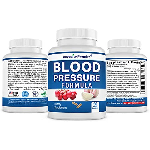 LONGEVITY PREMIER NUTRACEUTICALS INC - [2-Pack] Fórmula de Pressão Arterial Longevidade – Formulada cientificamente com Espinheiro