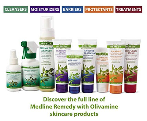 Creme Reparador de Pele e Loção Corporal Medline Remedy Olivamine sem Fragrância, 32 fl oz (946 ml)