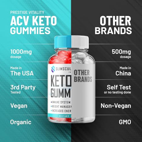 Indelo - (2 Pacotes) Gomas de Perda de Peso Slimsculpt Keto ACV – Fórmula Avançada Slim Sculpt Keto mais Gomas de ACV de Vinagre de Maçã – Suplemento Dietético Slimsculpt ACV Gummies – Avaliações