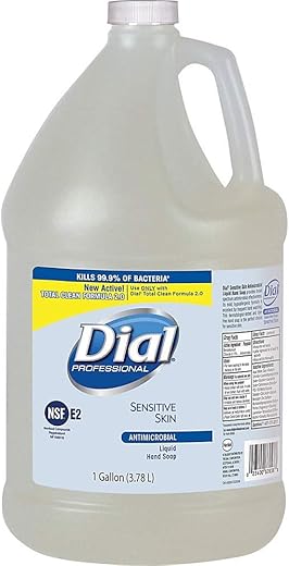 Sabonete Antimicrobiano para Pele Sensível Dial, Refil, 1 Unidade, Transparente