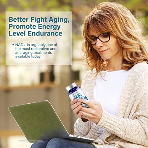 DQQI - Liposomal NAD 750 mg – 120 Cápsulas Ultra-Puras para Máxima Absorção – Alternativa ao Nicotinamida Ribosídeo – Promove Anti-Envelhecimento, Suporte Antioxidante, Metabolismo