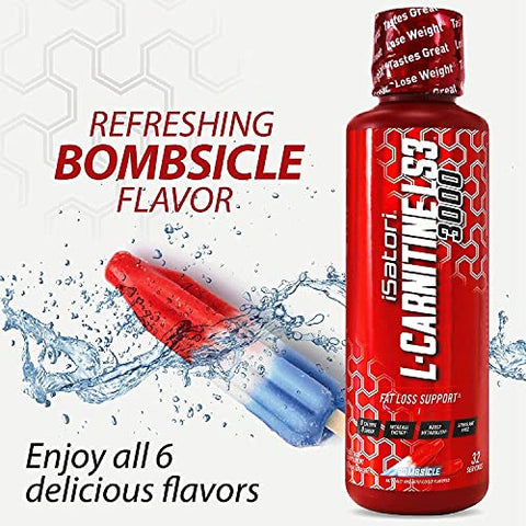 L-Carnitine LS3 3000 – Líquido com Acetil L-Carnitina, L-Tartarato de L-Carnitina, Pré-Treino sem Estimulantes, Zero Calorias, Açúcar, Glúten, Amigo da Dieta Keto - iSatori