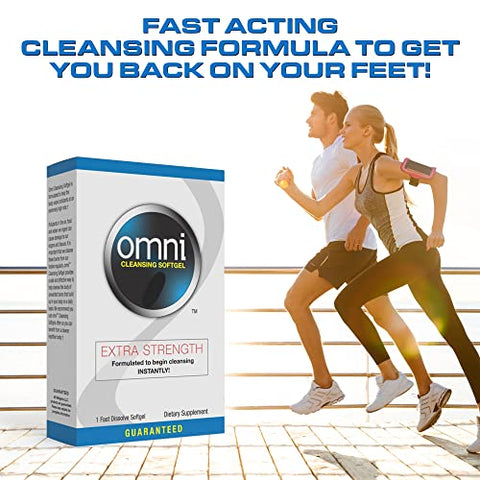 Omni Herbal Cleanse Detox – Softgel Detox Extra Forte – Sistema de Desintoxicação Completa – Limpeza Rápida em Um Dia (2 Pacotes) - Wellgenix