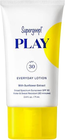 PLAY Everyday FPS 30 Loção, 2.4 oz – Protetor Solar de Amplo Espectro para Pele Sensível – À Prova d’Água - Supergoop!