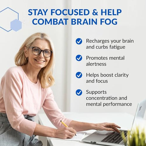 Brain Bright – Impulsionador Diário de Nootrópicos para Foco, Concentração, Clareza Mental – Suplemento de Suporte Cerebral Livre de Cafeína – Gengibre Tailandês, Ginkgo, Folate, 60 cápsulas de 500mg - BioTrust