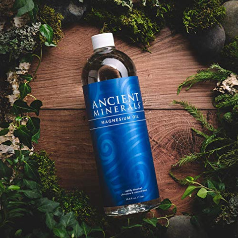 Recarga de Óleo de Magnésio Ancient Minerals, Concentração Elevada de Cloreto de Magnésio Zechstein Genuíno Tópico (33oz/975ml)