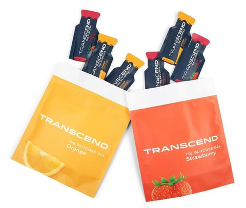 Alitaver - Transcend Gel de Glicose 15g Aumenta Rapidamente o Açúcar no Sangue – Sabor Laranja