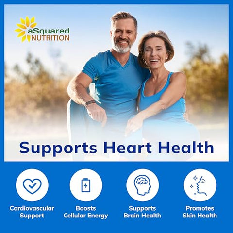 CoQ10 400mg – 100 Cápsulas Vegetais – Alta Absorção – Pó de Coenzima Q10 – Suplemento Ubiquinona – Extra Antioxidante CO Q-10 – Vitamina Enzima – Marca aSquared Nutrition - aSquared Nutrition