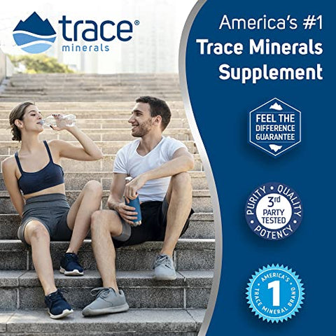 Optimal pH | Minerais Iônicos Concentrados | Mantém o pH Saudável no Corpo | Verificado pelo Projeto Não-OGM, Certificado Kosher, Sem Glúten, Vegano | Sem Sabor, 100g - Trace Minerals
