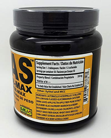GMJ - 30 Fibras Detox Super-Max 400g – Suplemento Alimentar Detox Potente