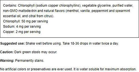 Concentrado de Clorofila de Hortelã Chloroxygen® 60ml – Produto Natural - Herbs Etc.