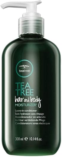 Condicionador Leave-In Hidratante Tea Tree para Cabelo e Corpo, Loção Corporal, Creme Pós-Barba, Para Todos os Tipos de Pele e Cabelo