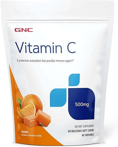 Vitamina C Soft Chews 500mg – Laranja – 60 Unidades – GNC - GNC