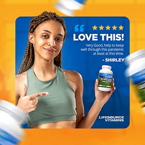 Suporte Imunológico com Anti-B Natural, 14 Ingredientes Naturais com Equinácea - LifeSource Vitamins