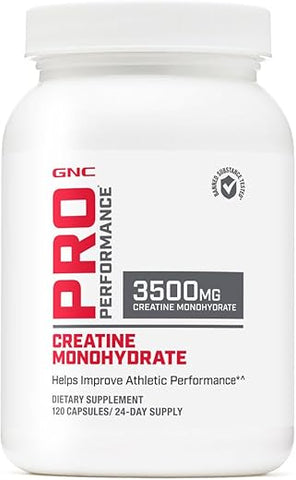 Pro Performance Creatine Monohydrate 3500mg – 120 Cápsulas | Melhora o Desempenho Atlético - GNC