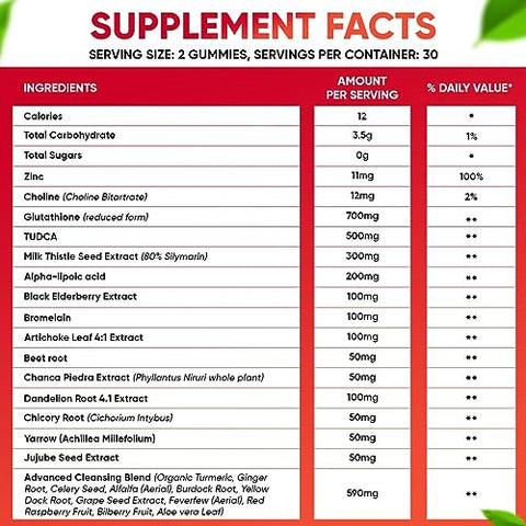 VVN Naturals - VVNaturals Detox Limpeza do Fígado 26 em 1 Sem Açúcar