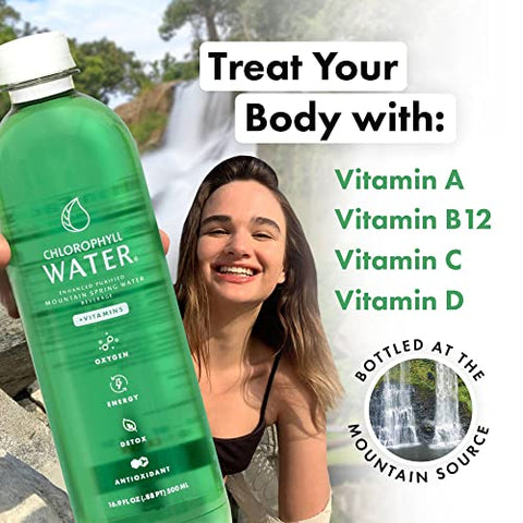 Chlorophyll Water - Água Purificada de Nascente de Montanha com Clorofila Líquida – 100% Natural e Refrescante