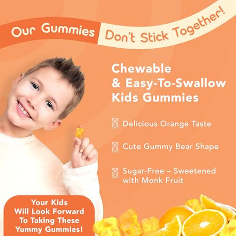 GOJOY NATURALS - Kids Focus Gummies – Foco 7-em-1 para Crianças | Suplemento de Concentração | 60 gummies