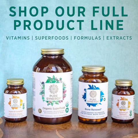 Remédio para Estresse | Suplemento para Alívio do Estresse com Ashwagandha | Suporte Orgânico de Adaptógenos com Rhodiola, Melissa e Manjericão Sagrado | para Estresse, Saúde Adrenal e - PURE SYNERGY