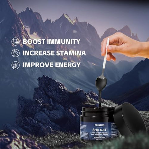 Fristfei - Shilajit Resina Pura 100%% – Orgânica do Himalaia para Homens – 30g