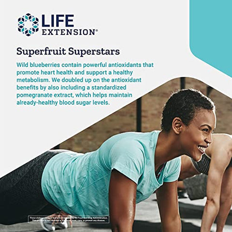 Extrato de Mirtilo – Potencialize sua saúde com o poder antioxidante dos mirtilos – 60 cápsulas de 500mg - Life Extension