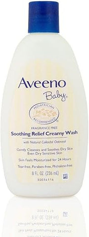 Creme Hidratante Corporal com Aveia Natural – Banho de Bebê para Pele Seca - Aveeno Baby
