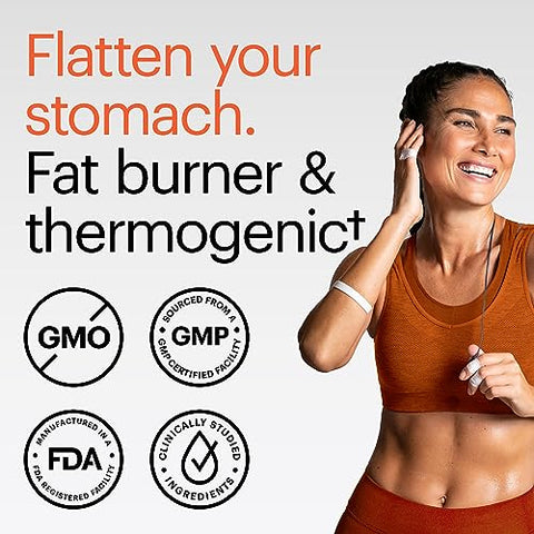 Termogênico Queimador de Gordura em Comprimidos, Acelerador de Metabolismo e Inibidor de Apetite Natural para Homens e Mulheres para Promoção de Perda de Peso - Wellthy