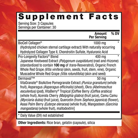 Reserveage Nutrition - Reserveage – Ultra Collagen Booster, Suplemento para a Pele, Estimula a Produção Saudável de Colágeno, 90 Cápsulas
