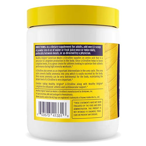 L-Citrulline: Suporte Atlético, 10.6 Ounce (Made in USA, Não-OGM, Livre de Glúten) - Healthy Origins