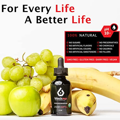 BlackMP Super Immune Booster - Gotas Impulsionadoras Imunológicas – Fulvic de Grau Farmacêutico