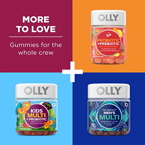 OLLY - Olly Mulheres Multi Gummy Starter Pack Bundle – Vitaminas A, D, C, E, Biotina, Ácido Fólico, Sabor de Frutas Vermelhas – 210 Unidades