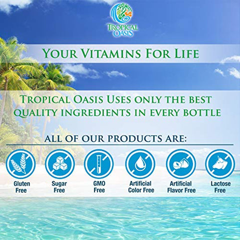 Cálcio Líquido Magnésio para Saúde Óssea – 946 ml, 64 Porções - Tropical Oasis