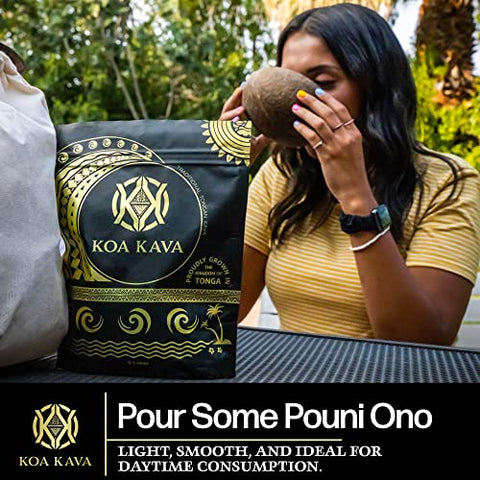 Kava em Pó – 1 Libra de Raiz Nobre de Kava Tongan em Saquinho Pouni ONO, Chá de Kava Vava’u - Koa Kava