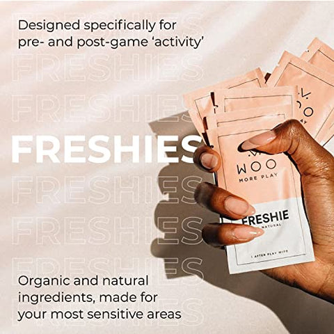 Freshies: Lenços Umedecidos Íntimos Femininos Naturais com Água de Coco e Aloe Vera, Promove Saúde Feminina - Woo More Play