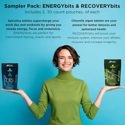 ENERGYBITS - ENERGYbits/RECOVERYbits – Spirulina Orgânica | Energia Natural | 100% Natural | Alta Qualidade