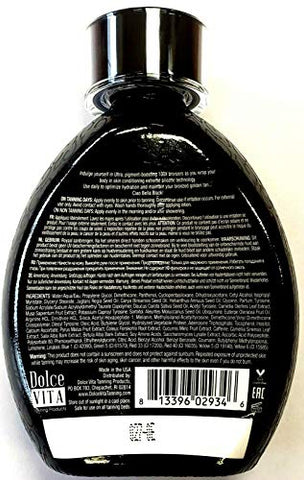 Dolce Vita - Bronzeador Bella Black 100X – Loção de Bronzeamento Premium com Emulsão de Silicone Extrema e Extrato de Banana – Resultados Instantâneos – Loção de Bronzeamento Escuro para Uso Interno