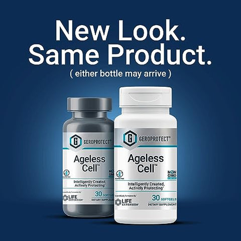 GEROPROTECT Ageless Cell – Rejuvenação Celular Anti-idade | 60 Cápsulas | Marca Life Extension - Life Extension