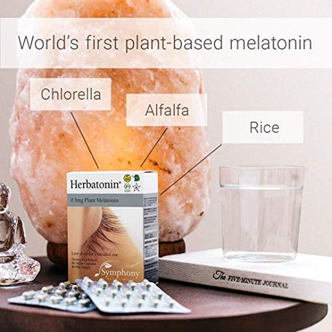 Herbatonin - 0.3mg – Phyto-Melatonina Natural (Melatonina Vegetal) – 90 Cápsulas Veganas (Fornecimento de 90 Dias) Baixa Dose, Auxílio Natural para o Sono e Suporte ao Ritmo Circadiano