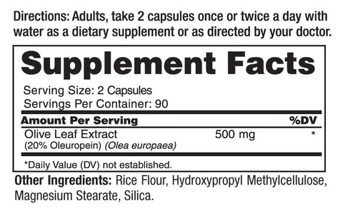 Vitamins | Oleuropein Olive Leaf | Suplemento Alimentar | Coração Saudável | Reforço do Sistema Imunológico | Suplemento Natural | 180 Cápsulas - Roex