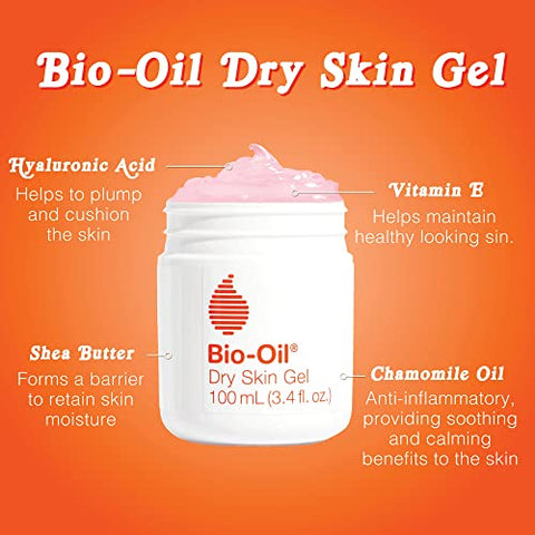 Gel Hidratante para Rosto e Corpo, Absorção Rápida, com Emolientes Calmantes e Vitamina B3, Não Comedogênico, 200ml - Bio-Oil