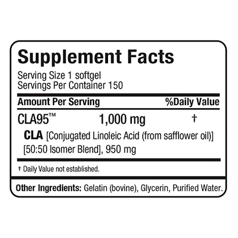 CLA95 – 1.000 mg, 150 Softgels | Ômega 6 para perda de peso e definição muscular - ALLMAX Nutrition
